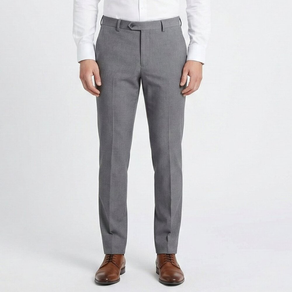 Classic Men's Gray Slim Dress Pants